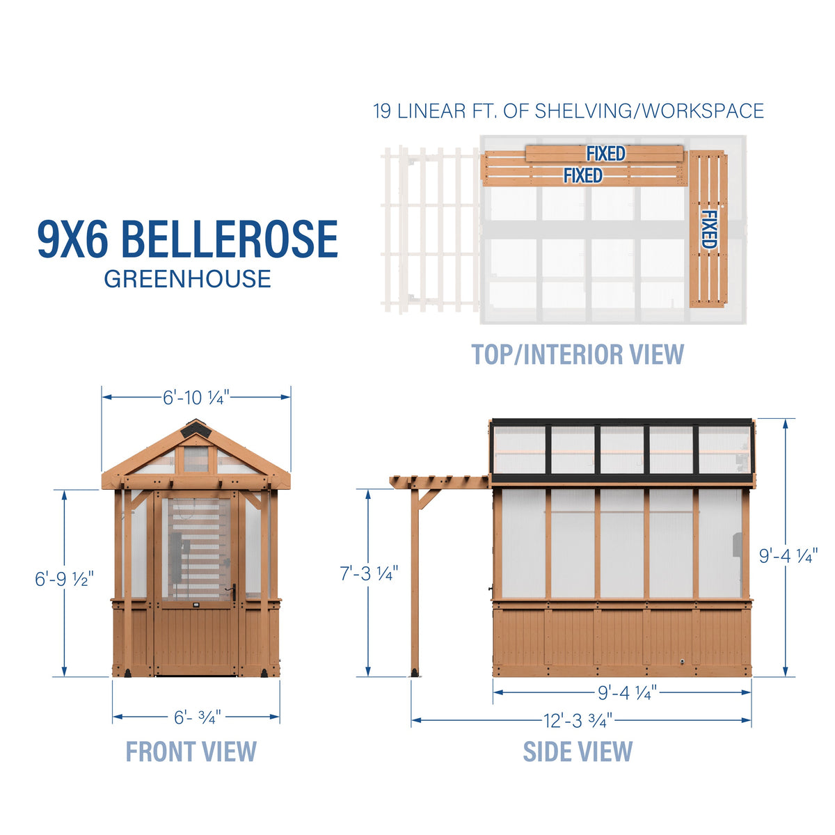 9x6 Bellerose Greenhouse