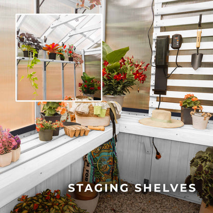 9x6 Bellerose Greenhouse - White