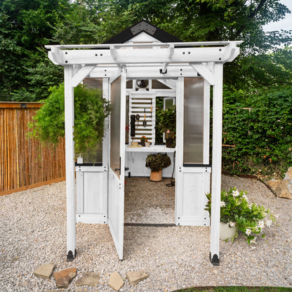 9x6 Bellerose Greenhouse - White