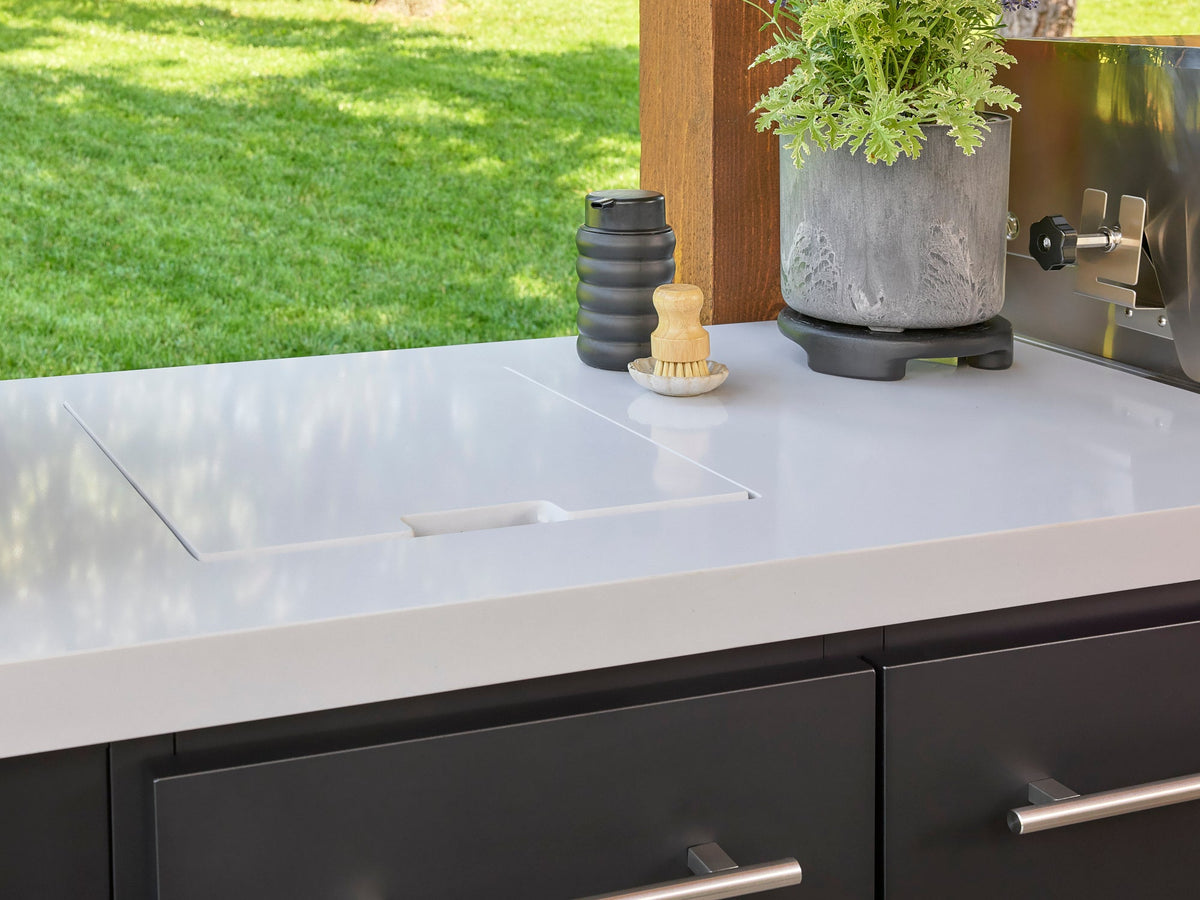 Emory | 12-Foot Outdoor Kitchen Island with Built-In Griddle & Pizza Oven