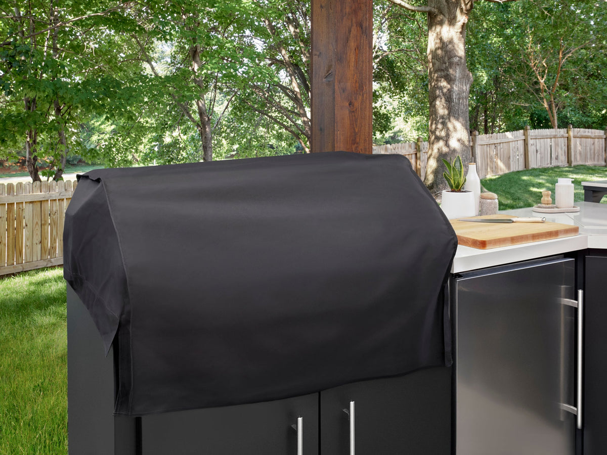 Langston | Covered Walk-In Outdoor Kitchen with Built-In Grill & Griddle