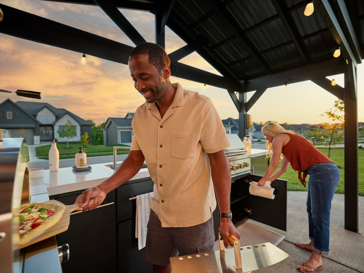 Lancaster | L-Shape Outdoor Kitchen with Built-In Grill & Griddle