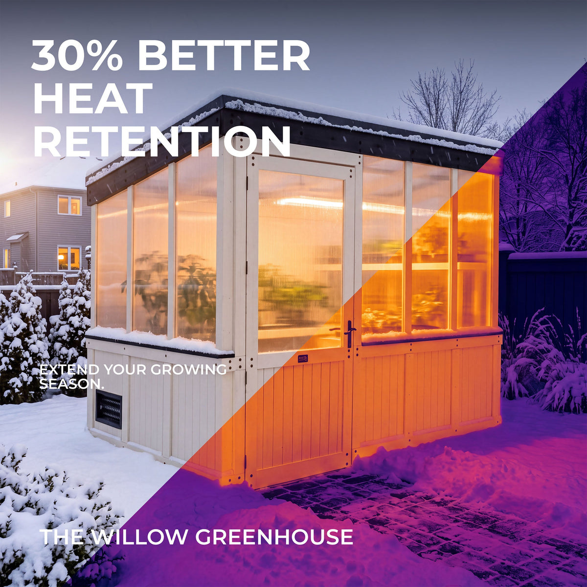 9x6 Willow Greenhouse - White