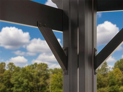Stratford | 16x12 Steel Pergola – Black