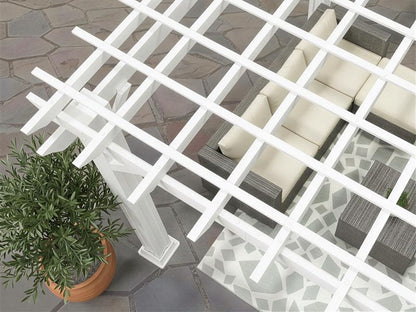 Stratford | 14x10 Steel Pergola – White