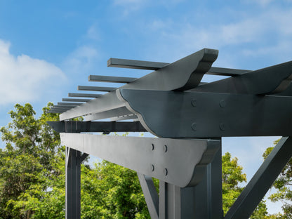 Stratford | 16x12 Steel Pergola – Black