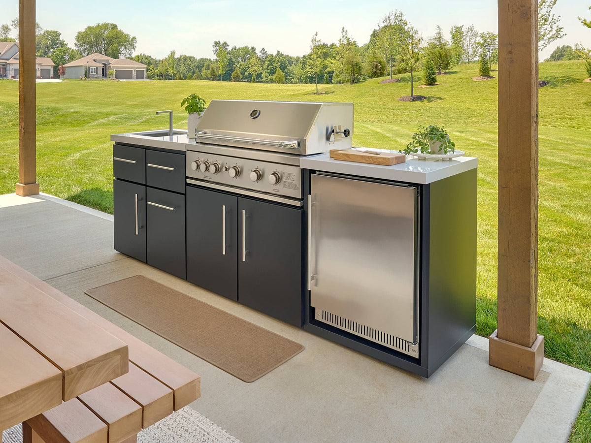 Emory | 9-Foot Outdoor Kitchen Island with Built-In Grill