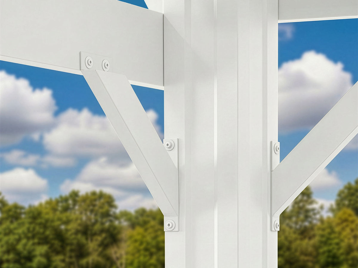 Stratford | 14x12 Steel Pergola – White
