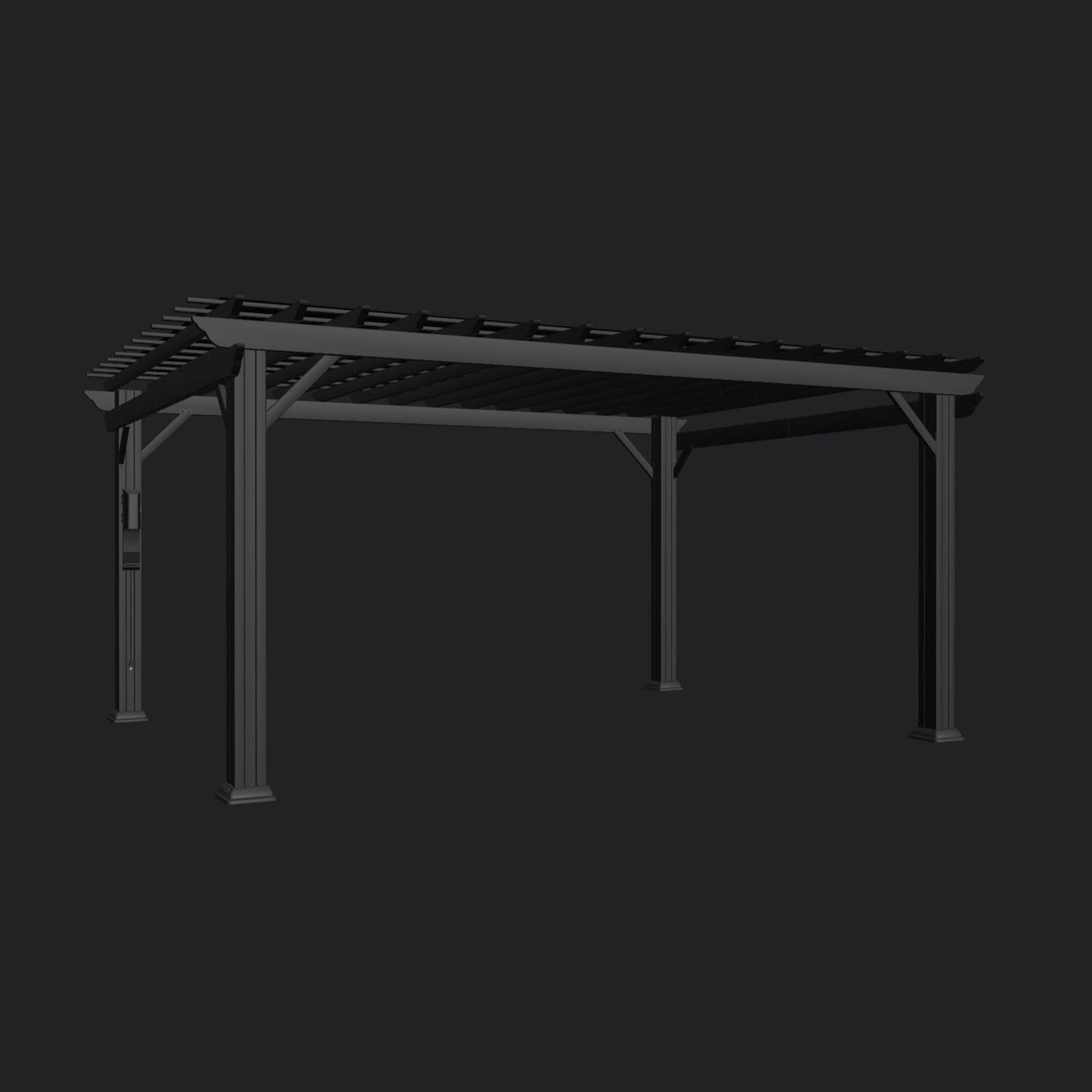 Stratford | 16x12 Steel Pergola – Black