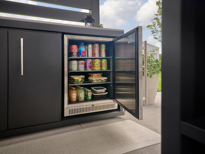 Langston | Covered Walk-In Outdoor Kitchen with Built-In Grill & Pizza Oven