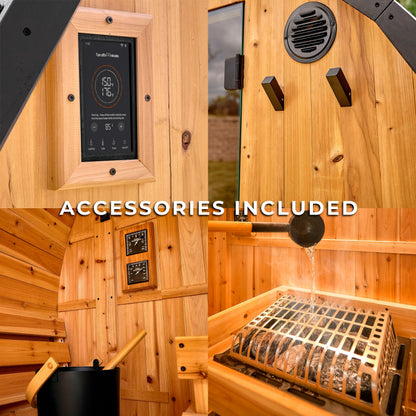 Paxton Outdoor Barrel Sauna – 4-6 Person